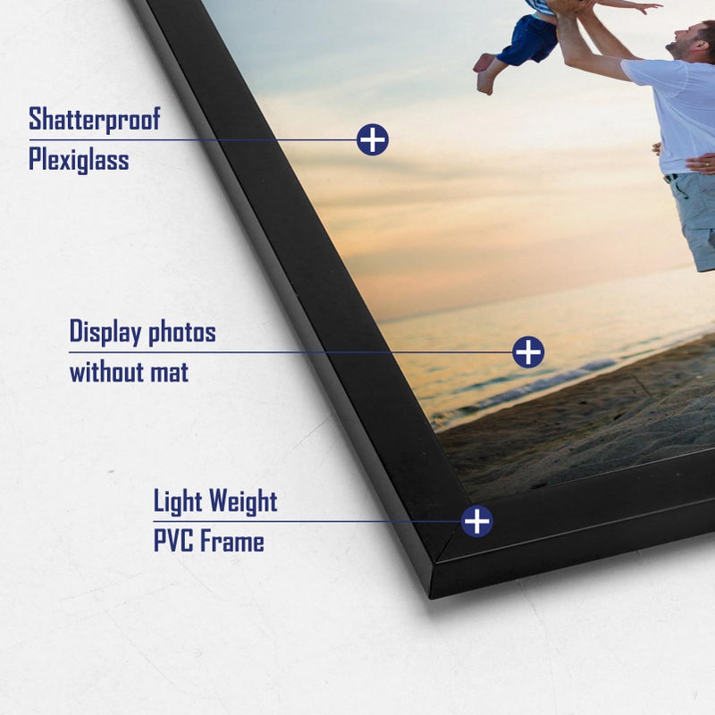 Hoikwo 18 Packs 8x10 Black Multi Picture Frames Set for Family Photos  Artwork  Light Weight Bulk 8 by 10 Frames Pack for Wall Hanging and Table  Stylish Picture Frames - Image 3