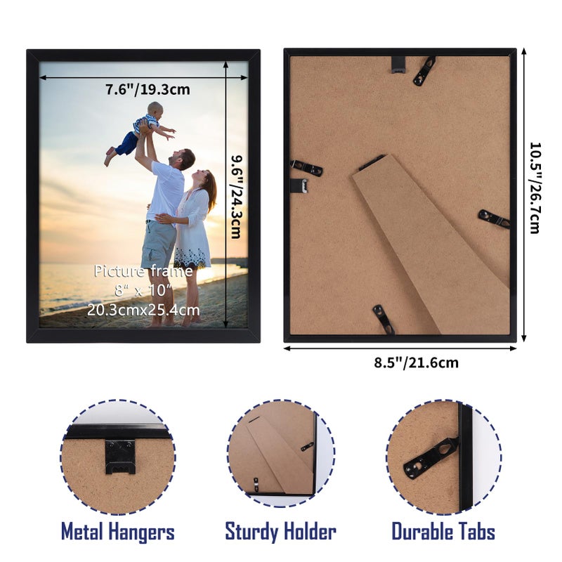 Hoikwo 18 Packs 8x10 Black Multi Picture Frames Set for Family Photos  Artwork  Light Weight Bulk 8 by 10 Frames Pack for Wall Hanging and Table  Stylish Picture Frames - Image 2