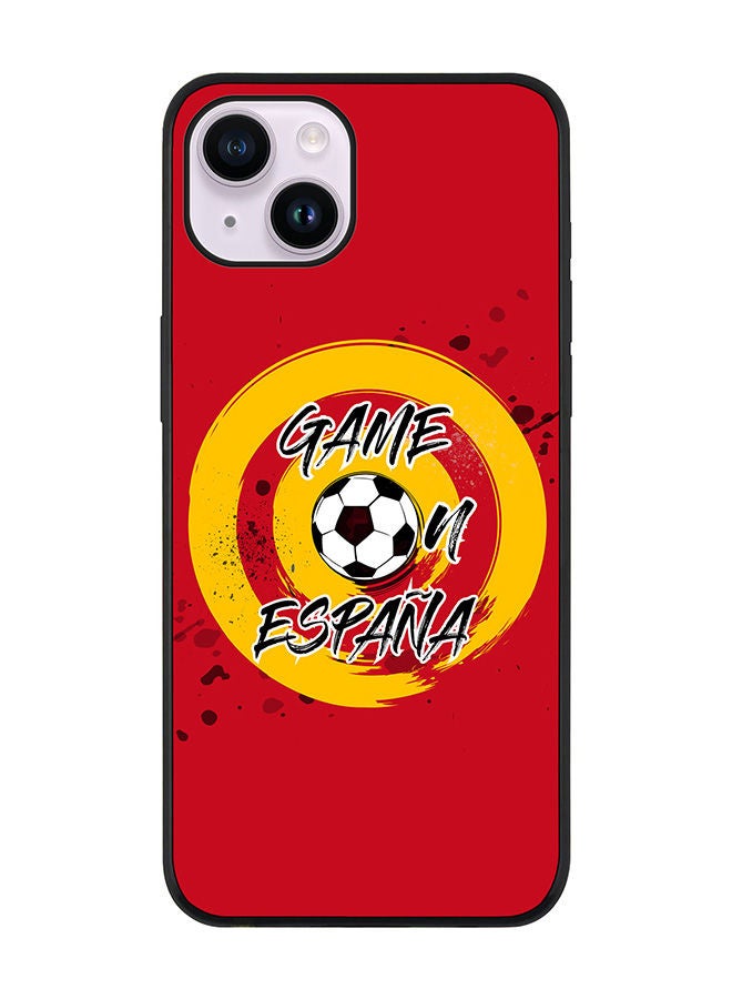 Stylizedd Rugged Black edge case for Apple iPhone 14 Plus Slim fit Soft Case Flexible Rubber Edges Anti Drop TPU Gel Thin Cover - Game on Spain - Image 1