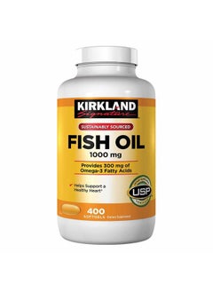 Kirkland Signature Kirkland Signature Natural Fish Oil 1000 mg with 300 mg Omega-3 - 400 ct (Pack of 2)  - Image 1