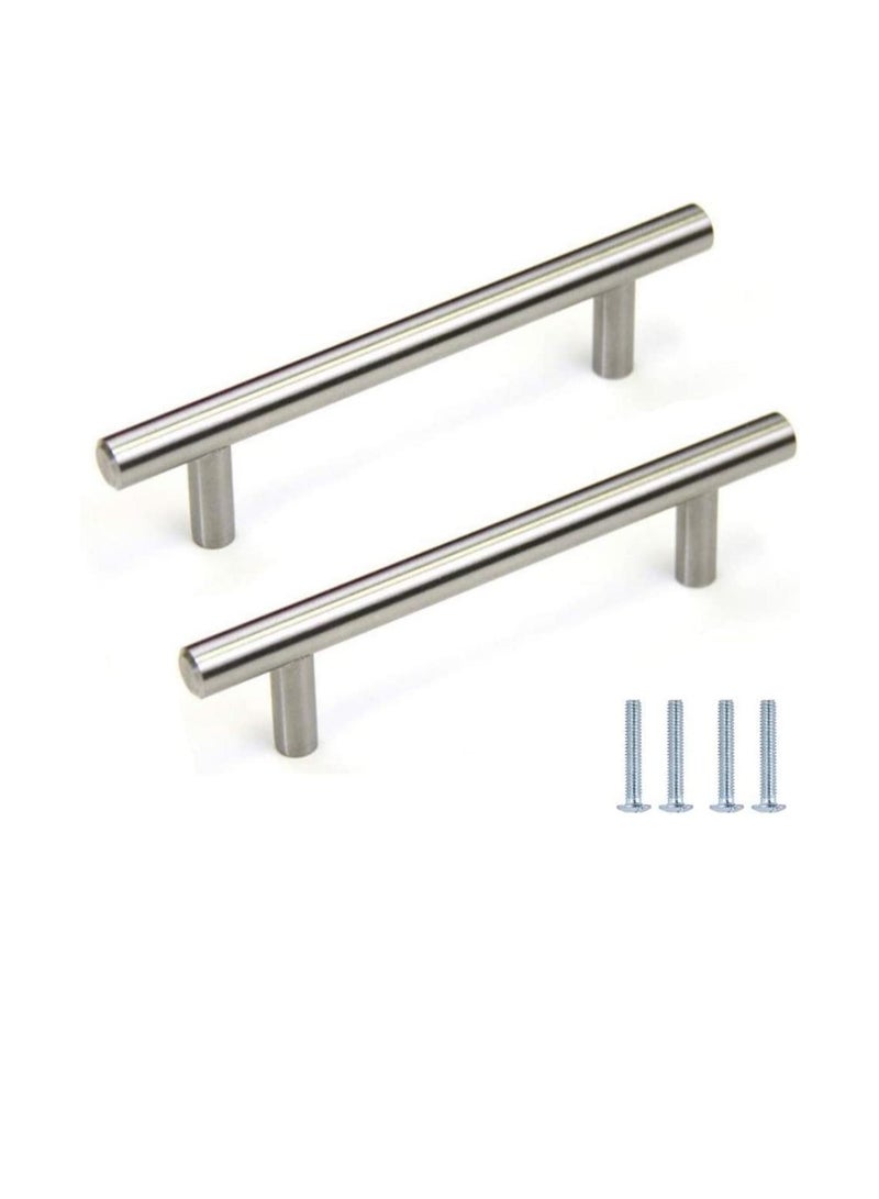 Stainless Steel Kitchen Cabinet Drawer T-Bar Cabinet & Furniture Pull Cabinet Door Handles and Pulls Cabinet Knobs Brushed Nickel. (15.5 x Hole Size 9.6 CM, Pck of 2) - Image 1