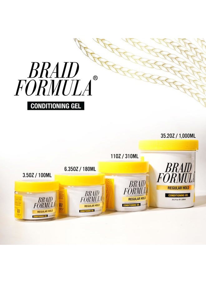 EBIN NEW YORK - Braid Formula Conditioning Gel, Original/Regular Hold, 11oz/310ml – Clean/Aloe Vera Scent, Shine, Braid Control, No Residue, No Flaking, Smoothing, Strong Hold - Image 1