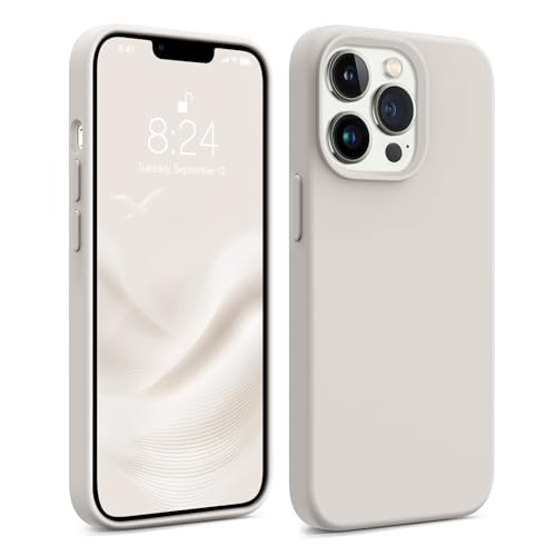 AOTESIER Magnetic for iPhone 13 Pro Phone Case, [Compatible with MagSafe][Military Shockproof Protection] Silicone Case with Soft Microfiber Lining, Camera & Screen Protection 6.1 inch, Stone - Image 1
