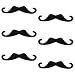HaiFafafaing 6 Pcs Fake Mustaches Self Adhesive Novelty Moustache Black Mustache Stickers Realistic Facial Hair Fake Beard Costume for Party Halloween Masquerade Cosplay Festival Performance - Image 2