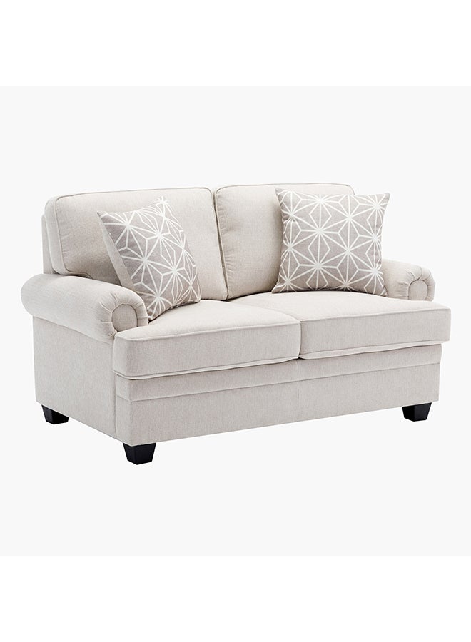 Home Box Ashton 2-Seater Fabric Sofa with 2 Cushions 96 x 88 x 154 cm - Image 1