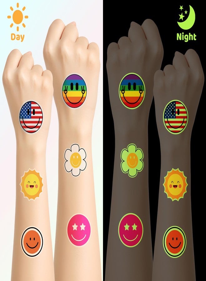 Wercokt 72PCS Glow in The Dark Temporary Tattoos, Cute Tattoos Sticker - Image 2