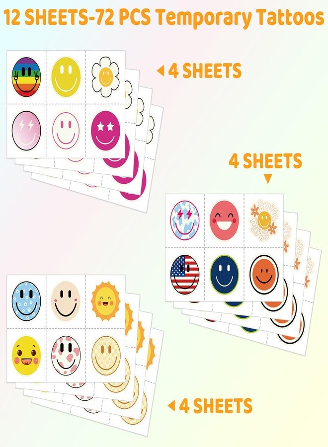 Wercokt 72PCS Glow in The Dark Temporary Tattoos, Cute Tattoos Sticker - Image 4