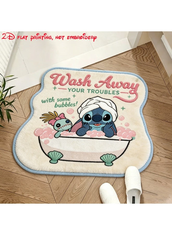 Disney 2D Stitch Family Floor mat, durable material, soft and comfortable, irregular shape decorative carpet, suitable for kitchen, bathroom, living room, bedroom, entrance home use mat | Fun home decoration - Image 4