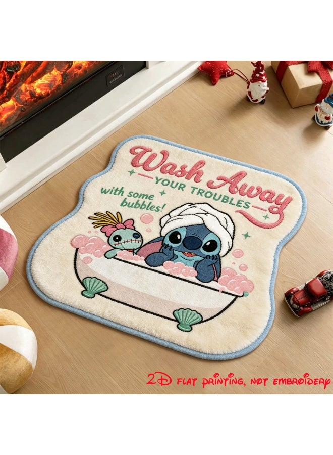 Disney 2D Stitch Family Floor mat, durable material, soft and comfortable, irregular shape decorative carpet, suitable for kitchen, bathroom, living room, bedroom, entrance home use mat | Fun home decoration - Image 3