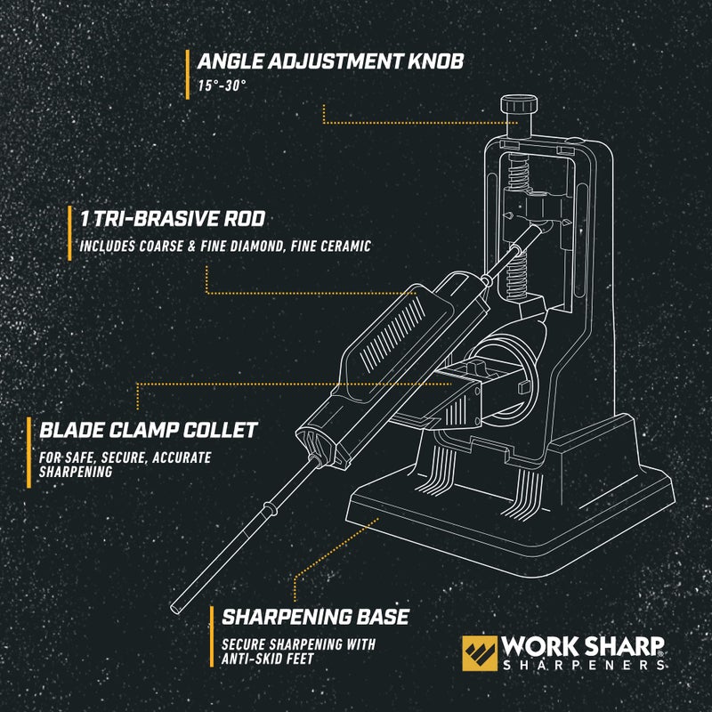 Work Sharp Work Sharp Precision Adjust Knife Sharpener - Knife Sharpening Tool Kit - Sharpens Kitchen & Serrated Knives  - Image 3