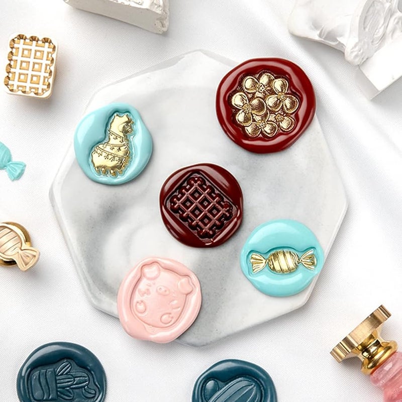 Multicolor Vintage Wax Seal Stamp Heads For Scrapbooking Journaling Wedding Holiday Cards - Image 4