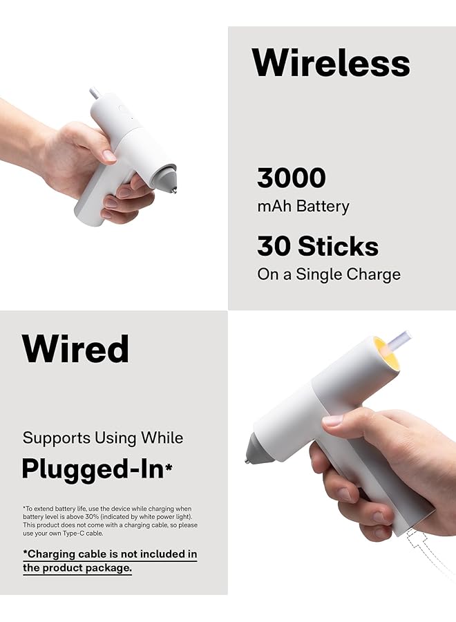 erorex Cordless Hot Glue Gun Rechargeable Easyflow Mini Glue Gun With Fast Preheating Auto Dispense – Perfect For Diy Crafts School Projects And Quick Home Repairs Without Cables - Image 3