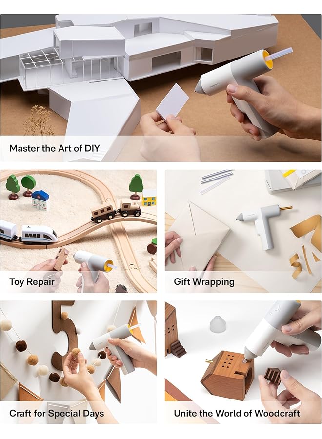 erorex Cordless Hot Glue Gun Rechargeable Easyflow Mini Glue Gun With Fast Preheating Auto Dispense – Perfect For Diy Crafts School Projects And Quick Home Repairs Without Cables - Image 5