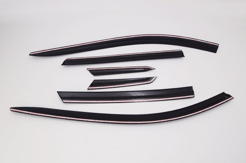 AUTO CLOVER Dark Smoke Side Window Vent Visor 6 Piece Set for Cadillac SRX (2010-2016) - Image 2