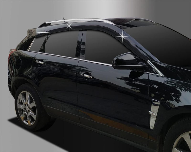 AUTO CLOVER Dark Smoke Side Window Vent Visor 6 Piece Set for Cadillac SRX (2010-2016) - Image 4