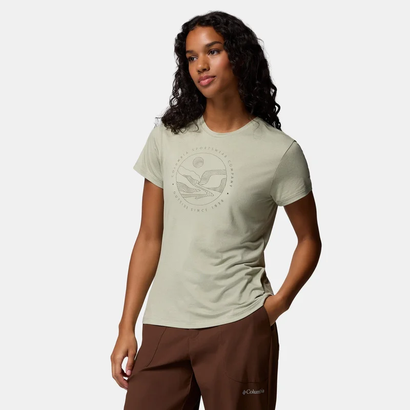 Columbia Green Women's Sloan Ridge Technical Hiking T-Shirt for Women | Best Price UAE