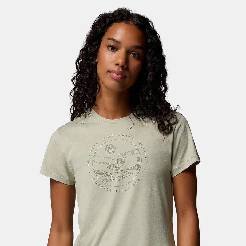 Columbia Green Women's Sloan Ridge Technical Hiking T-Shirt for Women | Best Price UAE