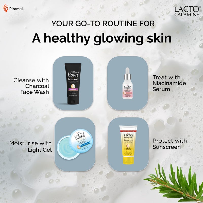 Lacto Calamine Activated Charcoal Face Wash with Aloe Vera & Tea Tree Extract for Deep Skin Detox. Removes impurities and fights blackheads & whiteheads. No Parabens, No Sulphates - 100 ml Pack of 1 - Image 5
