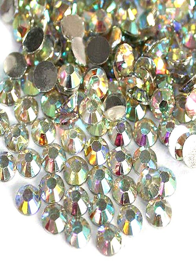 Yueton 1440pcs 3mm(12ss) DIY Crystal Round Flatback Rhinestone Nail Art Cellphone Case Decoration (Crystal AB) - Image 1