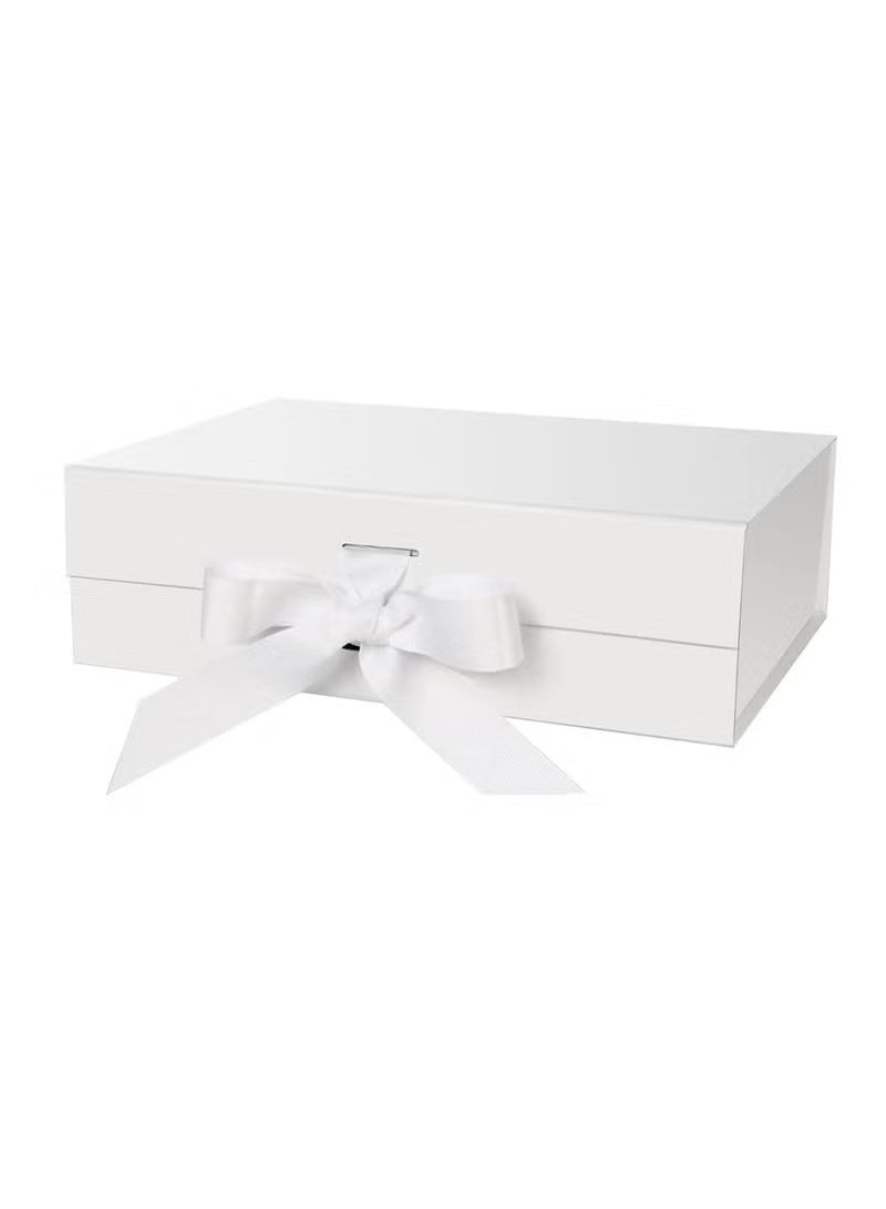 Luxury Magnetic Gift Box, White Large Gift Box with Ribbon,Folding Gift Boxes for Presents With Lid, Suitable for Festival, Birthday, Anniversary, etc.(32×27×9.5cm) - Image 1