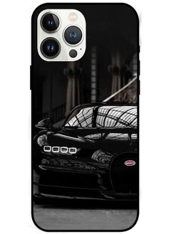 Protective Case Cover For Apple iPhone 13 Pro Bugatti Black Car