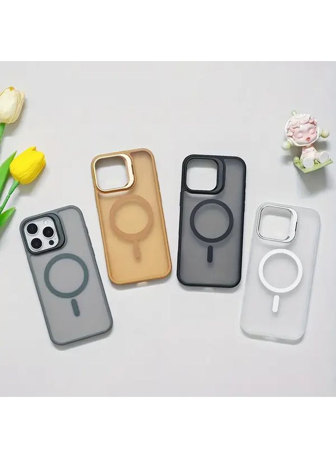 Transparent Grey Magnetic Phone Case for iPhone 14 Plus with Stand Drop Protection - Image 5