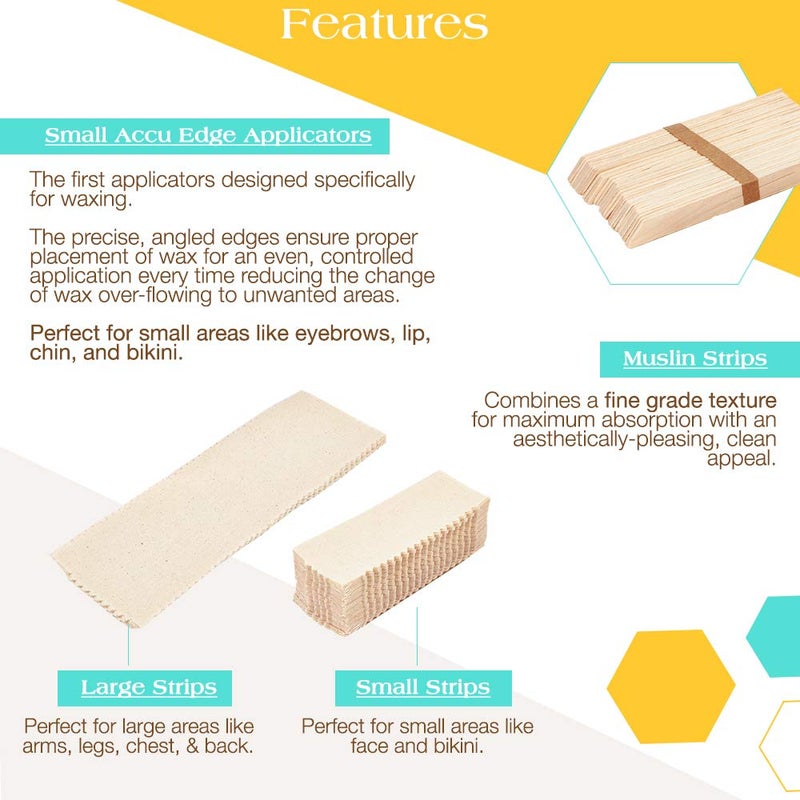 GIGI Wax Essentials, Applicators & Muslin Strips for Face & Body - Image 2