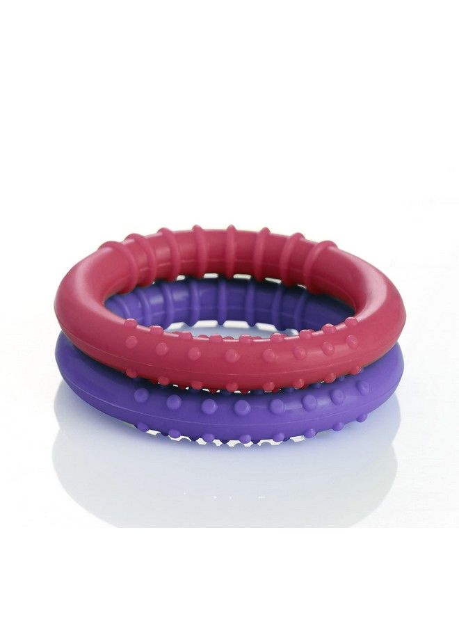 Beebaby Ring Shape Soft Silicone Teether For 3 To 6Months With Storage Case Bpa Free Teething Toy For Babies With Textured Surface For Soothing Gums. 100% Food Grade (Loops Pink_Violet)(Pack Of 2)  - Image 4