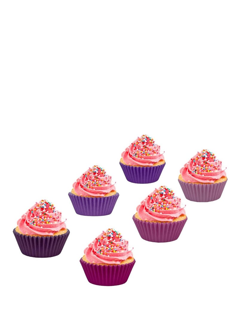Caperci Grease-Resistant Pink Mini Cupcake Liners 200 Counts - Heavy Duty Paper Muffin Baking Cups, Odorless, No Muffin Pan Needed, Easily Peels Multicolor  - Image 5