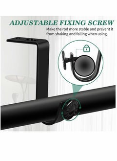 Y&D Ceiling Curtain Rod Bracket Heavy Duty Holders 4 Pack Rods Hooks Fit for 3/4 to 9/10 Inch Drapery Poles  - Image 3