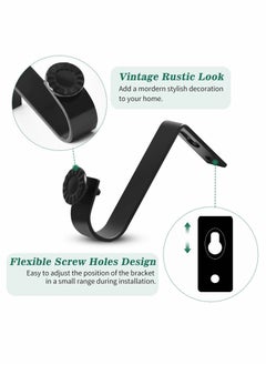 Y&D Ceiling Curtain Rod Bracket Heavy Duty Holders 4 Pack Rods Hooks Fit for 3/4 to 9/10 Inch Drapery Poles  - Image 2