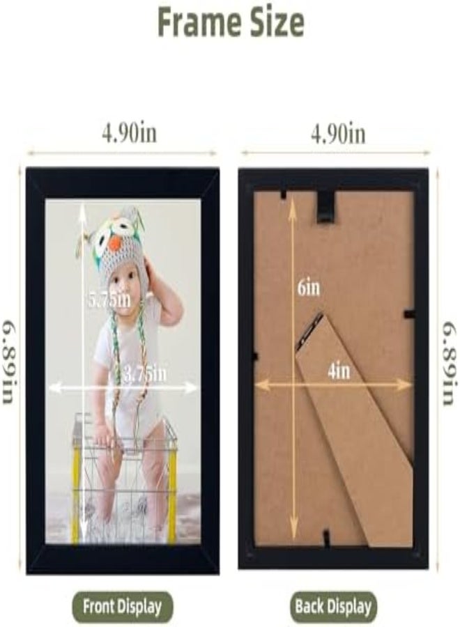 AKDC 4X6 Picture Frame, Wood Photo Frame For 4X6 Pictures, Tabletop Or Wall Mount Display Picture Frames For Prints, Photos, Paintings, Landscape And Kids Artwork Set Of 1 Black - Image 4