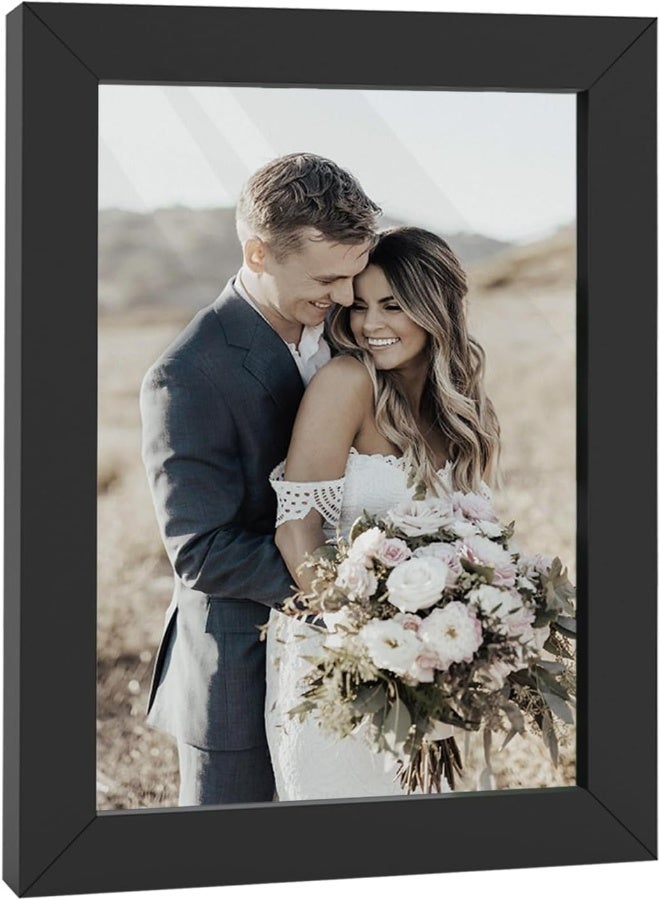 AKDC 4X6 Picture Frame, Wood Photo Frame For 4X6 Pictures, Tabletop Or Wall Mount Display Picture Frames For Prints, Photos, Paintings, Landscape And Kids Artwork Set Of 1 Black - Image 5