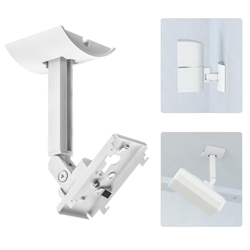 Varghesyla 2 Pack Adjustable Speaker Wall Mount for Bose Speaker Mount Ceiling Wall Mount for Bose UB20 UB20 Series II WB50 II Lifestyle Series Soundtouch Series Cinemate Acoustimass Series White - Image 1
