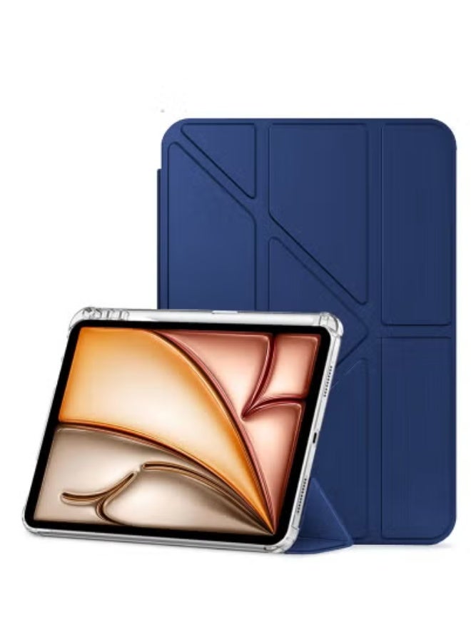 JAJEEK Apple iPad Air 2025 (7th Gen) M3 13-inch Smart Folio Case – Symmetry 360° Premium Navy Blue Cover with Auto Wake/Sleep, Leather Texture, Transparent Back & Built-in Pencil Holder – Shockproof Slim Protection for iPad Air - Image 3