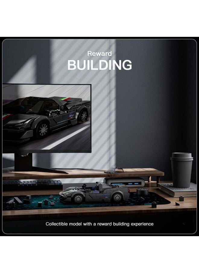 mould king Speed Champions Car Building Toys With Acrylic Display Case, Model Race Car Toy Building Blocks Kit 27068 Collectible Racing Vehicle Set For Kids Age 8+ Teens Adults, 358 Pieces  - Image 3