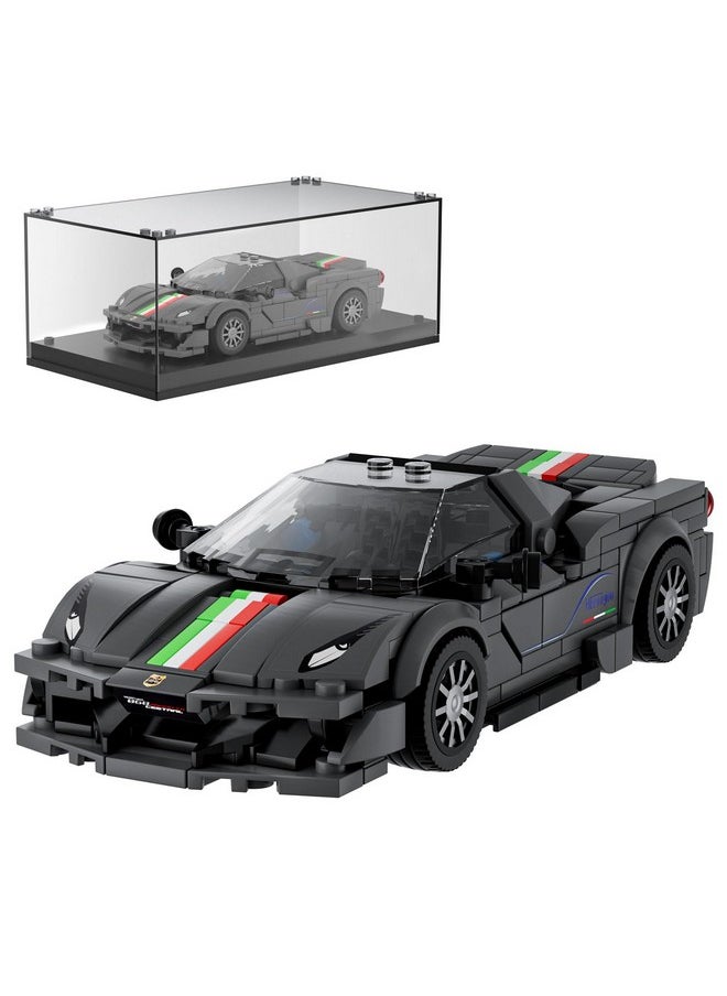 mould king Speed Champions Car Building Toys With Acrylic Display Case, Model Race Car Toy Building Blocks Kit 27068 Collectible Racing Vehicle Set For Kids Age 8+ Teens Adults, 358 Pieces  - Image 1