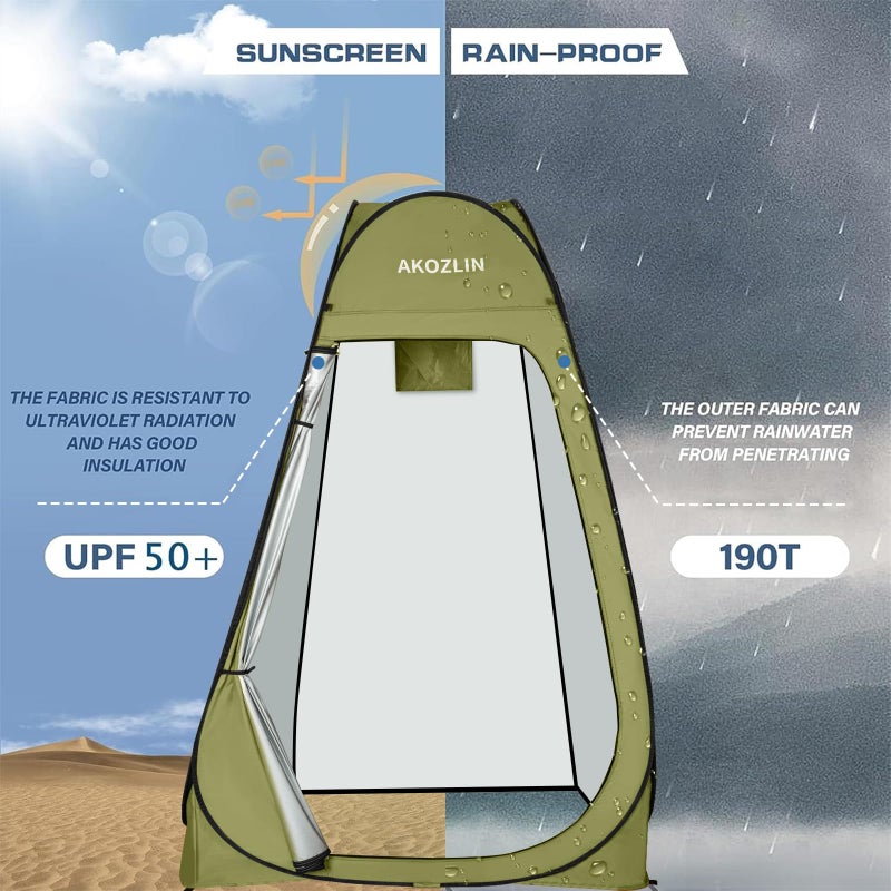 AKOZLIN Portable Pop Up Shower Tent Instant Privacy Dressing Changing Shelters - Image 5