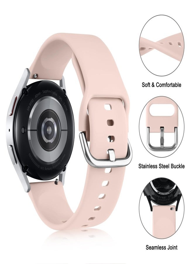 Meliya 4 Pack Bands Compatible with Samsung Galaxy Watch Active 2 Band 40mm 44mm, 20mm Soft Silicone Sport Replacement Strap for Galaxy Watch Active Band Women Men - Image 3