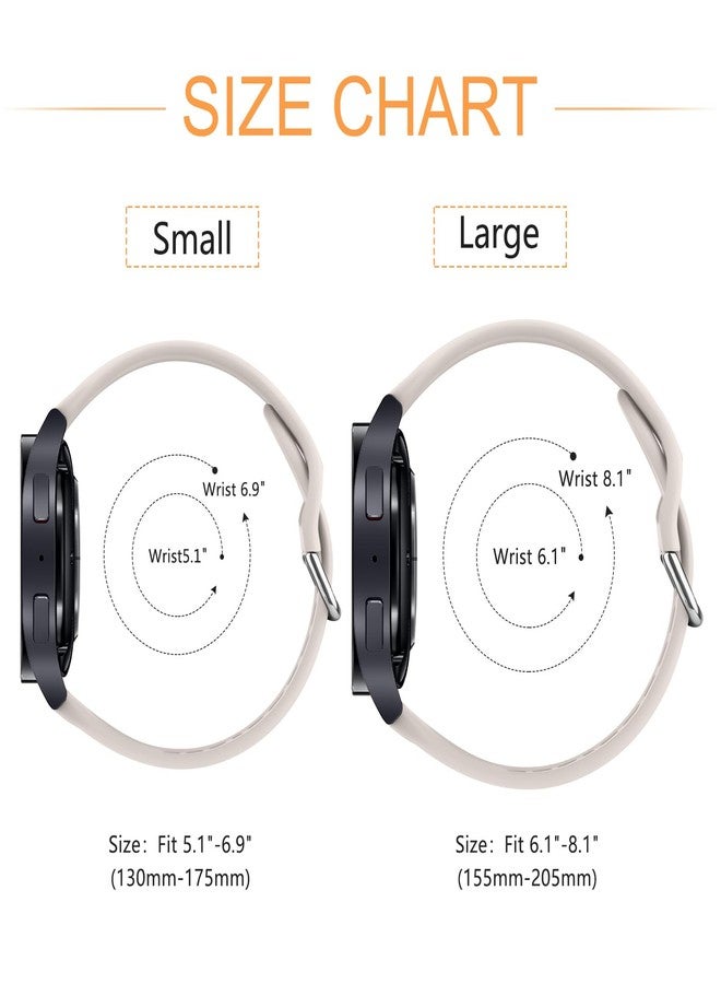 Meliya 4 Pack Bands Compatible with Samsung Galaxy Watch Active 2 Band 40mm 44mm, 20mm Soft Silicone Sport Replacement Strap for Galaxy Watch Active Band Women Men - Image 5