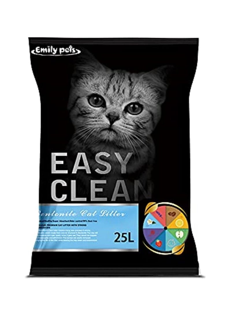 Emily pets Cat litter Fresh Scented Bentonite Cat Litter is dust free 25L Scented Lemon - Image 1