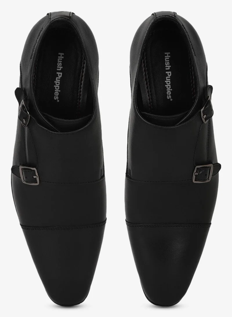 Hush Puppies Leather Monk Strap Shoes