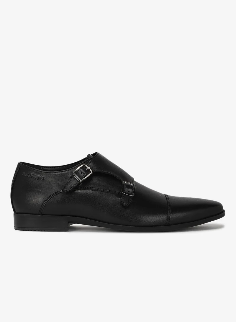 Hush Puppies Leather Monk Strap Shoes