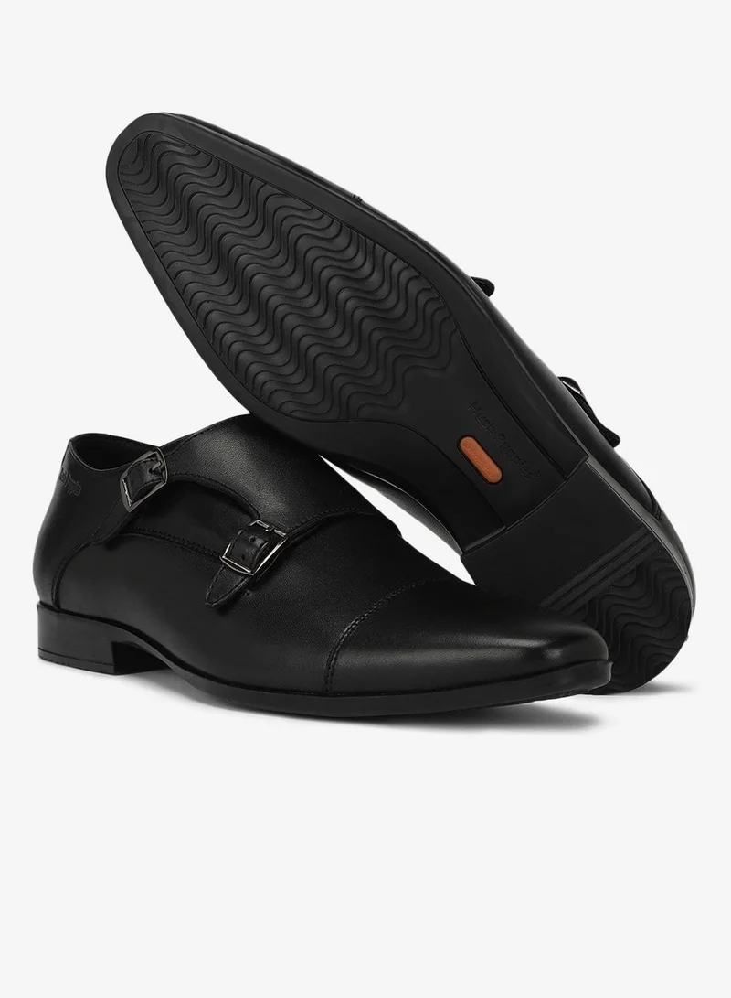 Hush Puppies Leather Monk Strap Shoes