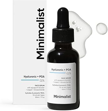 MINIMALIST Minimalist 2 Hyaluronic Acid PGA Serum for Intense Hydration Glowing Skin Fines Lines Daily Hydrating Face Serum For Women Men with Dry Normal Oily Skin Transparent 30 ml Pack of 1  - Image 1