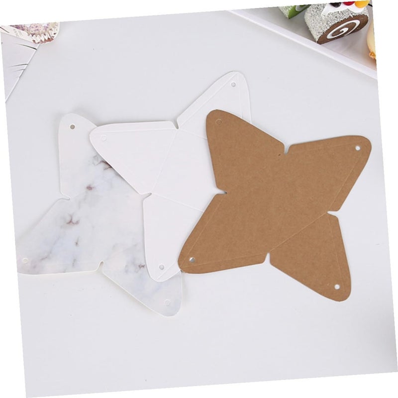 GALPADA 20pcs Kraft Paper Candy Boxes 7.2x7.2x8cm Triangular Wedding Favor Boxes Candy Packing Containers for Sweets Treats Wrapping Supplies - Image 4