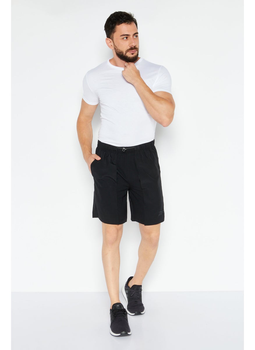 Reebok Men Sportswear Fit Brand Logo Training Short, Black  - Image 4