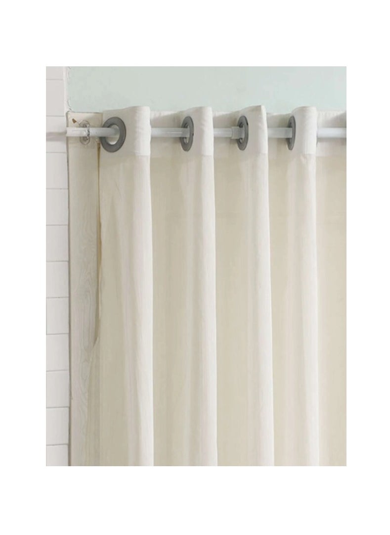 OASIS-TH - 6 Piece Adhesive Curtain Rod Holder, Shower Curtain Rod Mount Holder for Wall Adhesive Shower Rod Tension Retainer,Transparent Tension Bracket, No Drilling - Image 1
