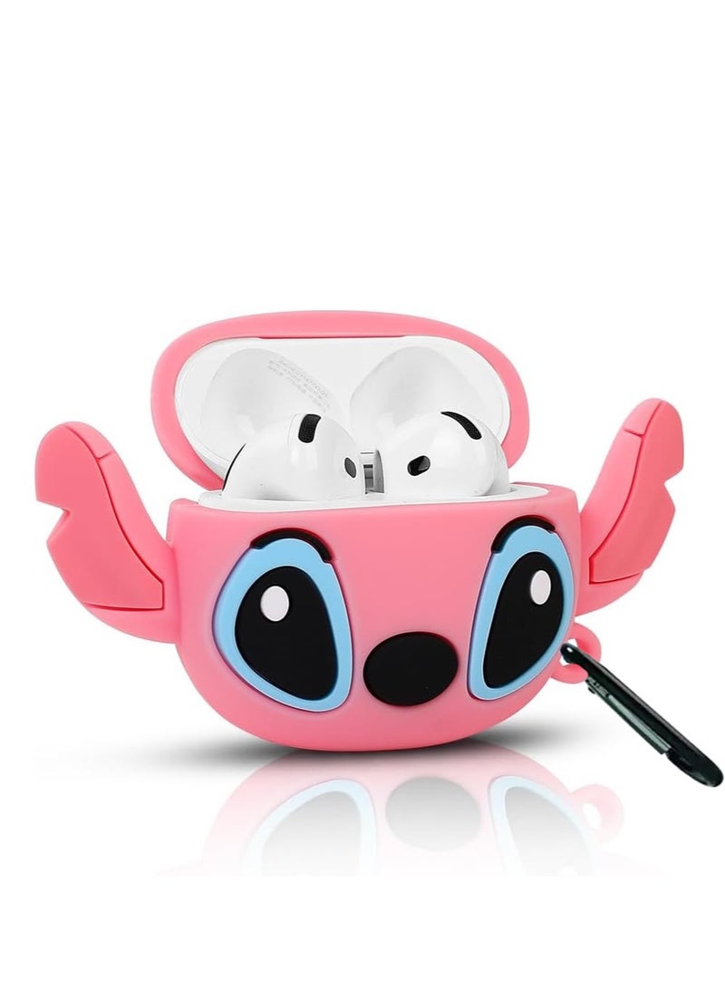 غطاء سيليكون ناعم مقاوم للصدمات، جراب جديد ثلاثي الأبعاد لطيف بتصميم كرتوني إبداعي مع سلسلة مفاتيح لسماعات AirPods Pro 2