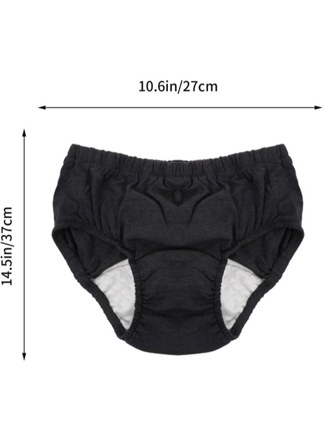 klarako Waterproof Incontinence Underpants Incontinence Briefs Ultra Adult Diapers Pull- on Plastic Pants for Elderly Adult Men Women Dark Grey L  - Image 5
